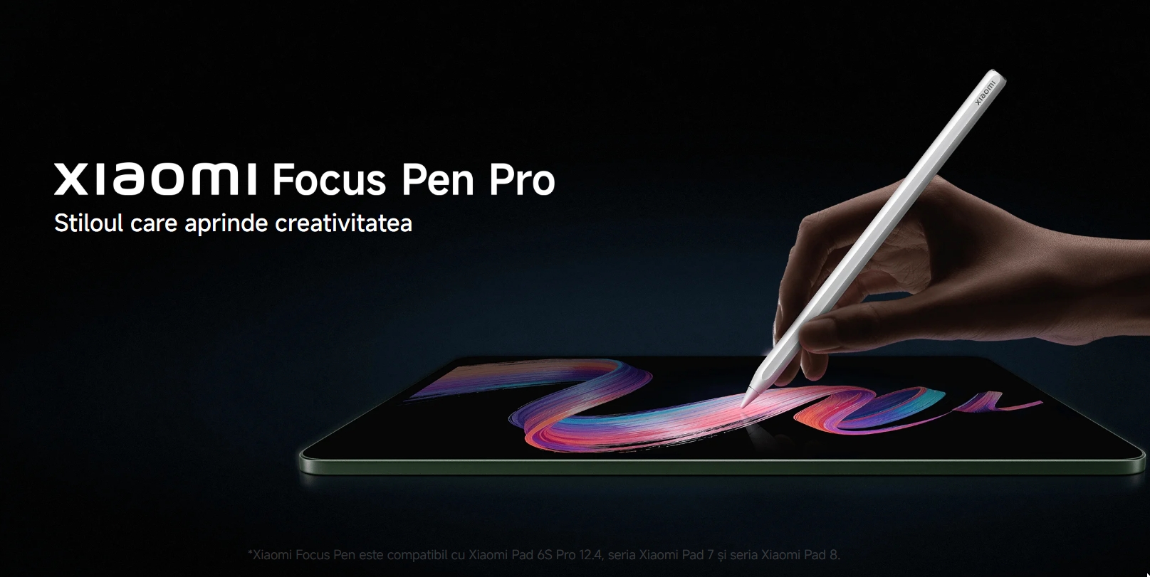 Stylus Pen Xiaomi Focus Pen Pro, Compatibil cu Pad 6S Pro 12.4